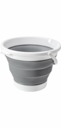 Skládací kbelík 10 l šedý