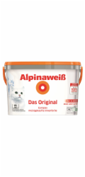 Nástěnná barva Alpinaweiß, originální bílá matná, 10 l
