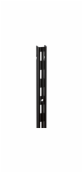 Kovová nástěnná lišta, 2 řady, 150 cm, černá