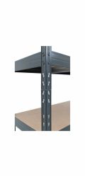 Ar Shelving, robustní bezšroubový regál s nýty, velikost S, 180 cm x 75 cm x 35 cm, antracitová barva, FSC®