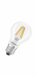 Žárovka Osram LED E27, tvar žárovky, 3,4 W, 470 lm, neutrální bílá, čirá