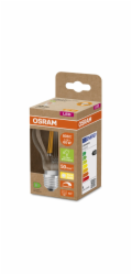 Žárovka Osram LED E27, tvar žárovky 4,3 W, 806 lm, čirá, teplá bílá, 10,5 x 6 cm