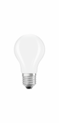 Žárovka Osram LED E27, tvar žárovky, 3,4 W, 470 lm, stmívatelná, matná, 10,5 x 6 cm