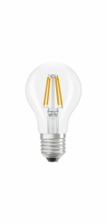 LED žárovka Osram E27, tvar žárovky, 3,4 W, 470 lm, čirá, 10,5 x 6 cm, balení po 2 ks