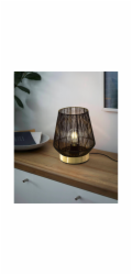 Stolní lampa Eglo Escandidos, 1 žárovka, O 22 cm, mosaz-černo-zlatá