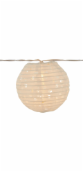 Solární řetězová světla Fiuggi Lantern, 24 LED, bílá, 8,40 m