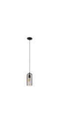 Závěsná lampa Eglo Roccamena, černoměděná, O 13 cm x 110 cm, 1 žárovka