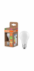 LED žárovka Osram E27, tvar žárovky A100, matná, 7,2 W, 2 700 K, 10,5 cm x O 6 cm