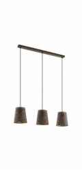 Závěsné světlo Eglo Segezia 3-žárovkové 110 cm x 18 cm x 88 cm moka zlaté