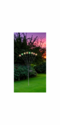 Solární světlo Globo z nerezové oceli RGB 70 cm