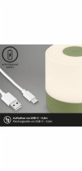 Bezdrátová stolní lampa Brilo malá zelená 2W