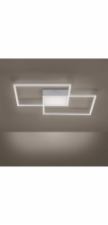 Just Light. LED stropní svítidlo Asmin ocel 60 cm x 60 cm