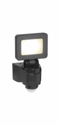LED reflektor se senzorem, černý, 10W, 1300lm