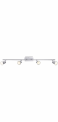 Stropní LED bodové světlo Torella se 4 žárovkami, chrom, 4xGU10 3,5W teplá bílá 370lm cca 70,5 cm