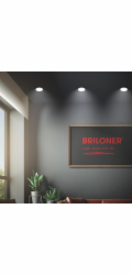 Sada 3 LED zapuštěných bodových světel Briloner, neutrální bílé světlo, plochá bílá