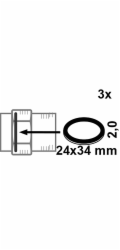 Kirchhoff HD Fiber šroubovací těsnění 24 mm x 34 mm x 2 mm modré 3 kusy