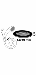 Kirchhoffovo sítko na lapač nečistot pro sprchovou hadici 13 mm (1/2")