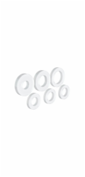 Sada silikonových kompresních těsnění Kirchhoff pro 10 mm (3/8") a 13 mm (1/2"), 6 kusů