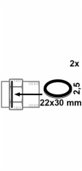 Kirchhoffovo gumové těsnění šroubu pro 13 mm (1/2") 22 x 30 x 2,5 mm 2 kusy