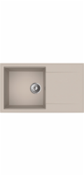 Vestavný dřez Miló z žulového kompozitu Palladio 86 Sand