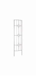 Železná mřížka Trellis s práškovým nástřikem, bronzová, obdélníková, 180 cm x 46 cm x 8,5 cm