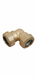 Koleno 90 stupňů pro PE trubku 32 mm (1 1/4") mosaz