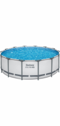 Bazénová sada Bestway Steel Frame Steel Pro Max Frame GS O 427 x 122 cm kulatá světle šedá