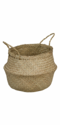 Košík z mořské trávy s uchy, O 35 cm x 30/40 cm, přírodní