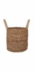 Košík z mořské trávy s uchy, O 23 cm x 23 cm, přírodní