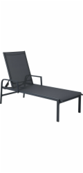 Zahradní lehátko Fernbrook, ocel a textil, antracit