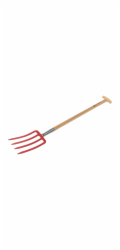 LUX-TOOLS Vidle na rýpání se 4 hroty, rukojeť, 85 cm