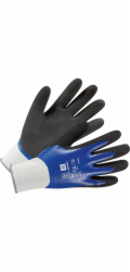 Zahradní rukavice, nitrilové, plně potažené, modročerné, velikost 10