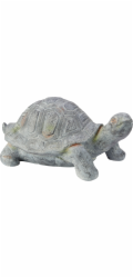 Dekorativní figurka želvy, tmavě šedý polyresin, 41,5 x 23 x 18,5 cm