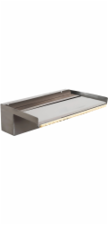Vodopádový prvek Heissner z nerezové oceli, 30 cm, s LED světlem