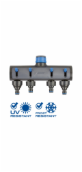LUX-TOOLS 4cestný rozdělovač 26,4 mm (G 3/4) až 33,3 mm (G 1)