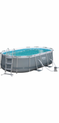 Bestway Steel Frame Steel Pro Max Frame GS 427 x 250 x 100 cm oválná šedá