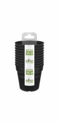 Sada květináčů Elho Green Basics Living Black vyrobená z recyklovaného plastu
