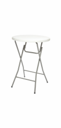Skládací stůl Westside, ocel, O 80 cm, bílý