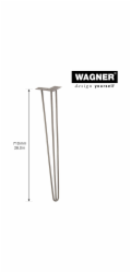 Noha nábytku Wagner, vlásenka, 71 cm, železná matná