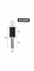 Wagnerova kulatá trubková objímka a čep 58 mm 2 kusy