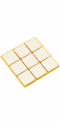 Samolepicí parketové kluzáky, 25 mm x 25 mm, 9 kusů