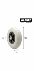 Kolo Wagner odolné proti propíchnutí, průměr 20 cm, nosnost 75 kg, světle šedé