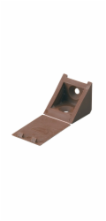 Univerzální rohová spojka Hettich 23 mm x 23 mm x 24 mm, plast, hnědá