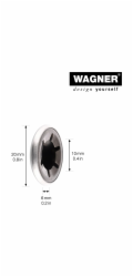 Koncové krytky náprav Wagner, sada 2 kusů, O 2 cm, pozinkovaná ocel