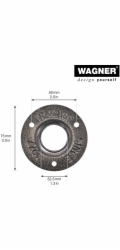 Nábytková noha Wagner, průmyslová trubka, průměr 32,5 mm, délka 400 mm, černá