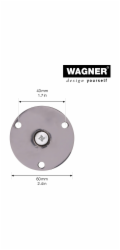 Noha nábytku Wagner, průměr 3 cm, délka 10 cm - 11,5 cm, vzhled nerezové oceli