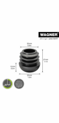 Wagner kluzáky EH 0054 pro ocelový trubkový nábytek, O 2,5 cm, černé, 4 kusy