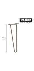 Noha nábytku Wagner, vlásenka, 40 cm, železná, matná