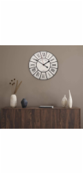 Nástěnné hodiny Wall-Art, klasické římské číslice, průměr 40 cm, černé a bílé