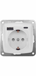Zásuvka Trend Polar White, 1 kus, 2pólová